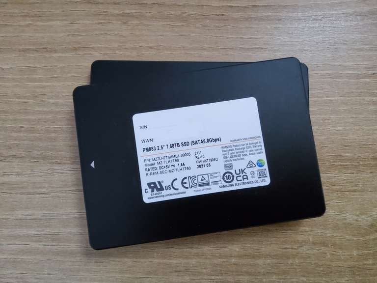 Samsung PM883 7.68TB